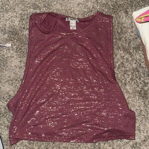metallic crop tanktop